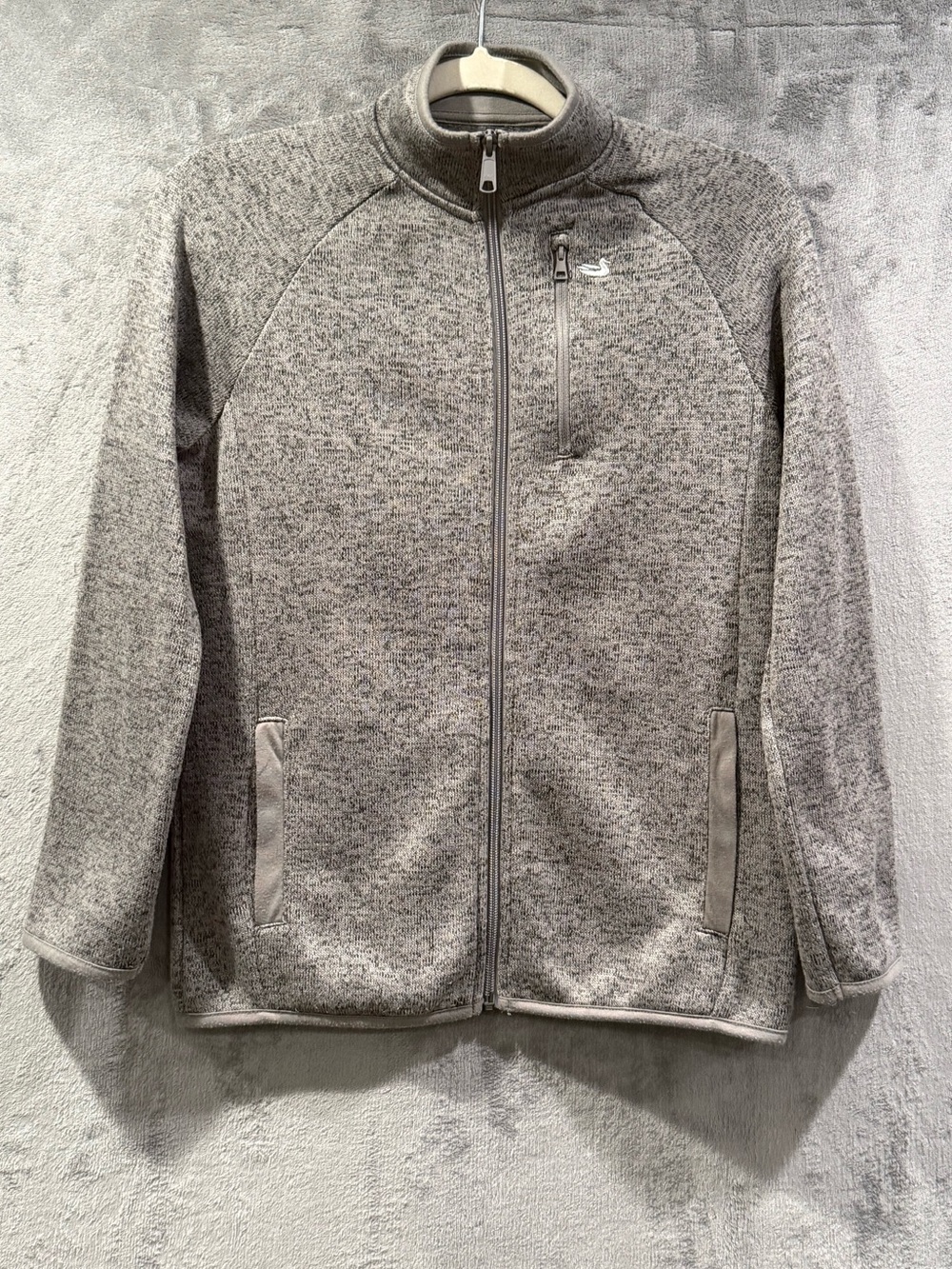 Southern Marsh Sweater Youth ‎ Large Gray FieldTec Fleece Full Zip Zipper Pocket